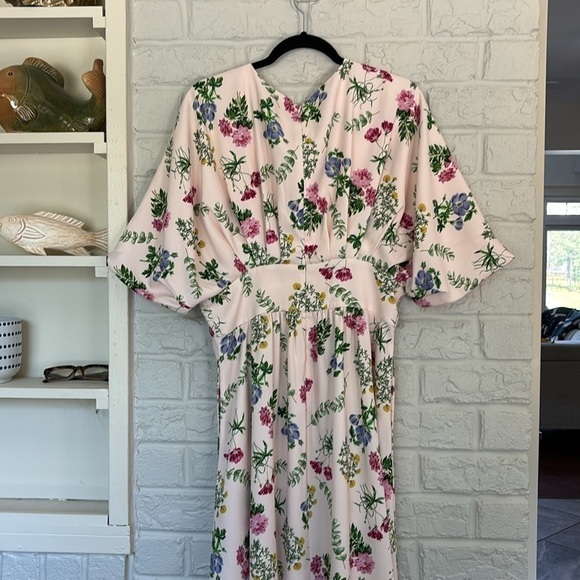 Alexa Admor Floral Dolman Sleeve V-Neck Size 10 Dress - Picture 4 of 9
